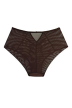 Chocolate - slip da donna dark in tulle e ricamo floreale