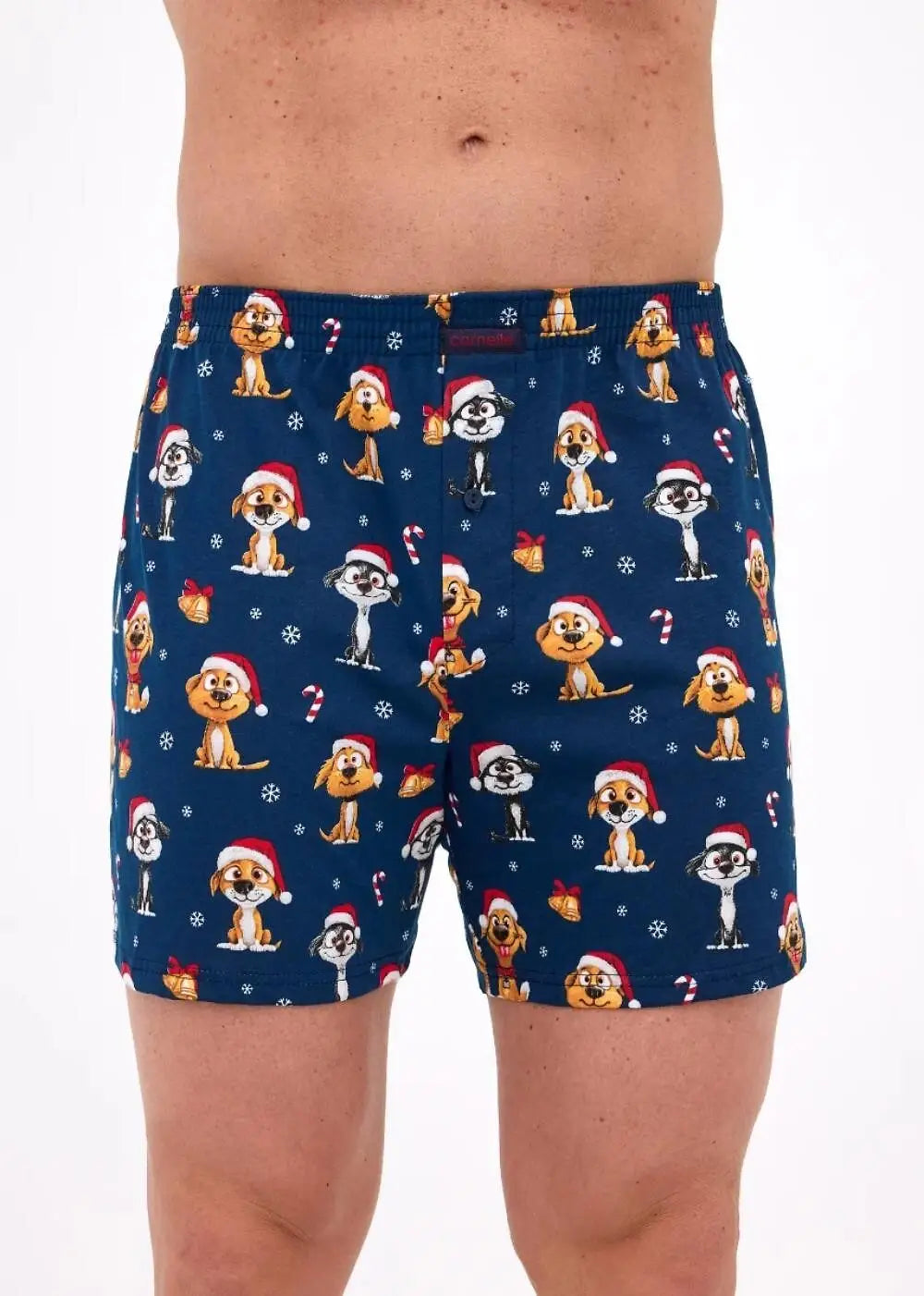 Christmas dogs | boxer da uomo ampi natalizi in cotone