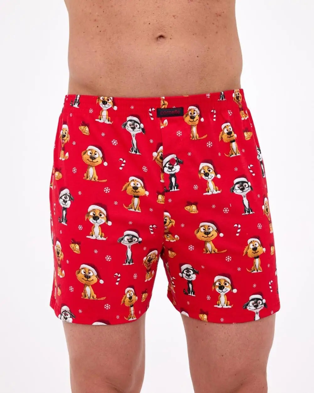 Christmas dogs | boxer da uomo ampi natalizi in cotone