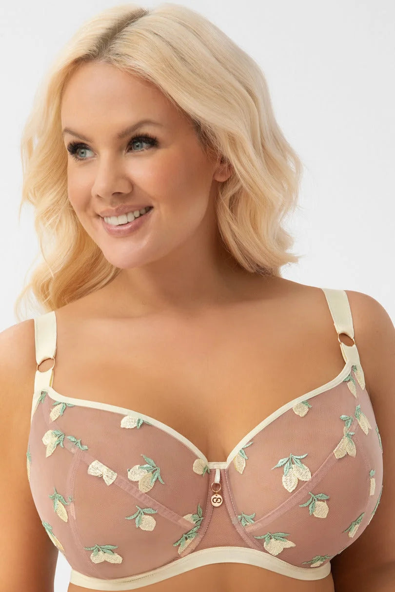 Citronella - reggiseno soft con ferretto in tulle e ricamo
