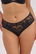 Claire elodie - slip classico in tulle e pizzo - 1358 - nero