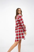 Clariel - camicia da notte donna in flanella di cotone