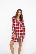 Clariel - camicia da notte donna in flanella di cotone