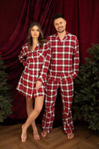 Clariel - camicia da notte donna in flanella di cotone