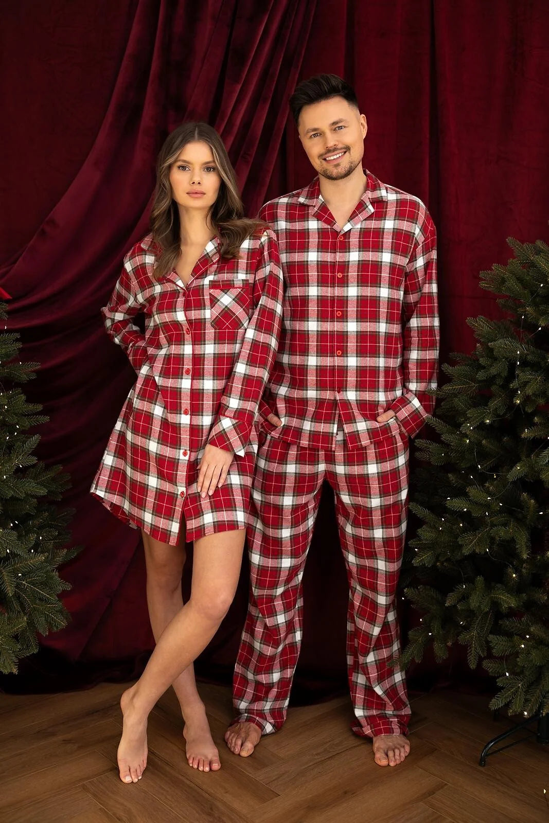 Clariel - camicia da notte donna in flanella di cotone