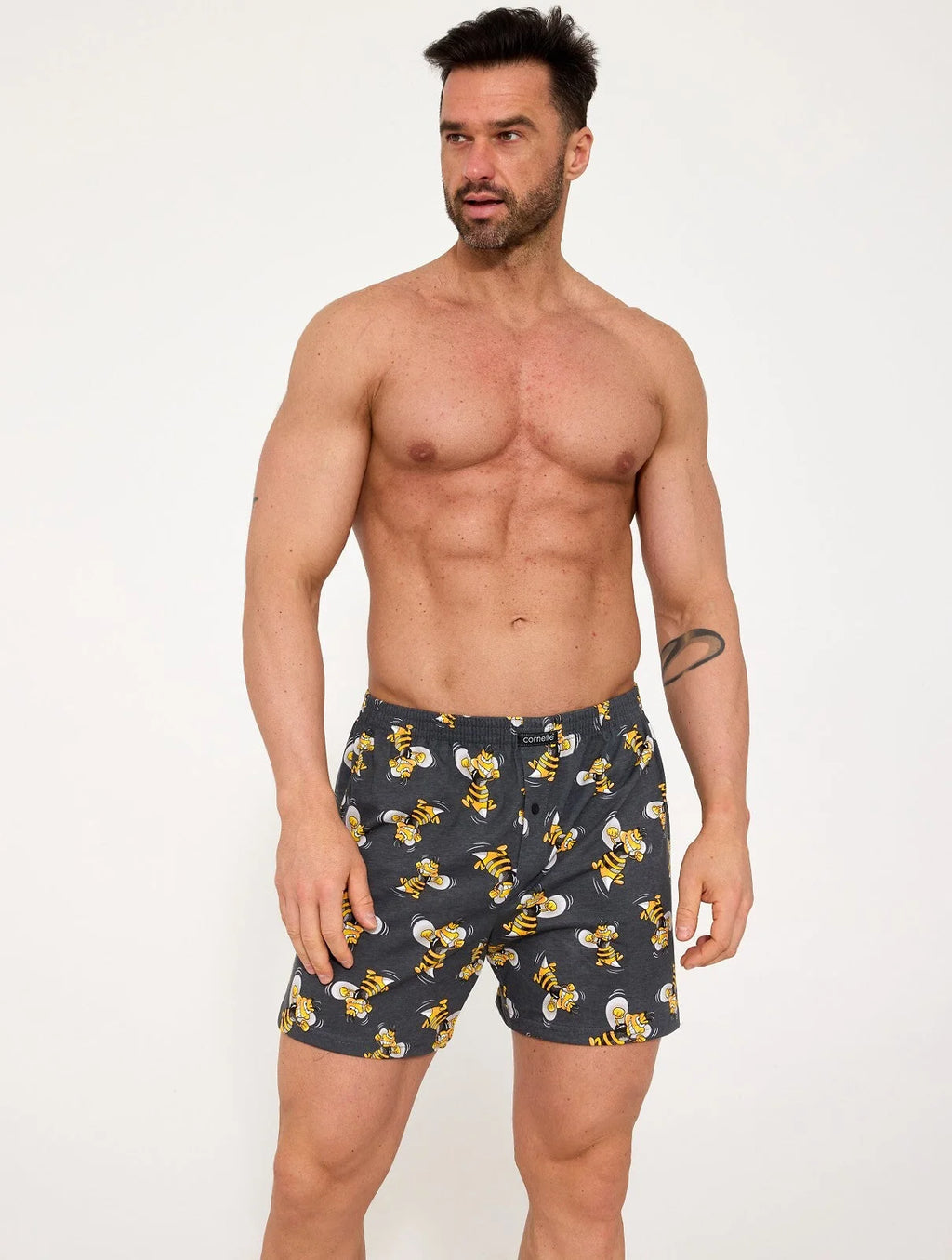(hornet) boxer uomo morbidi in cotone 100% con api colorate