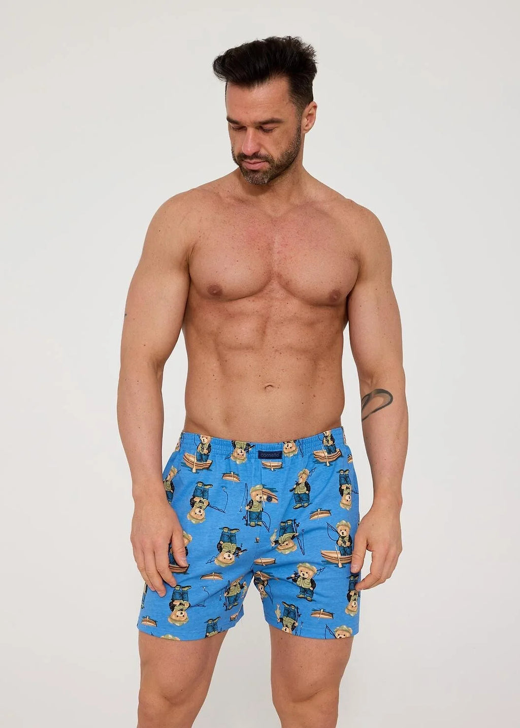 Classic | boxer uomo morbidi in cotone 100% con orsetto