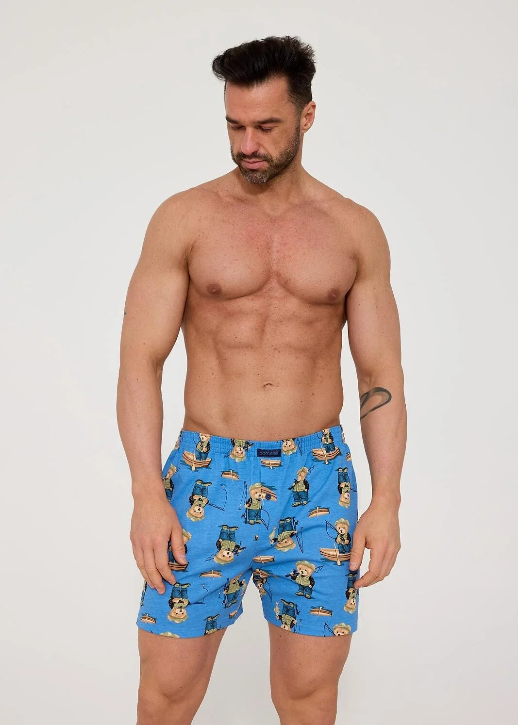 Classic | boxer uomo morbidi in cotone 100% con orsetto