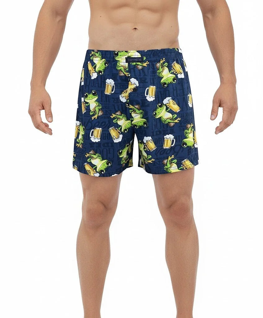 Classic | boxer uomo morbidi in cotone 100% con rane