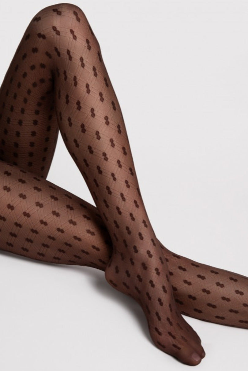 Collant 20 denari effetto microrete a pois | bijou