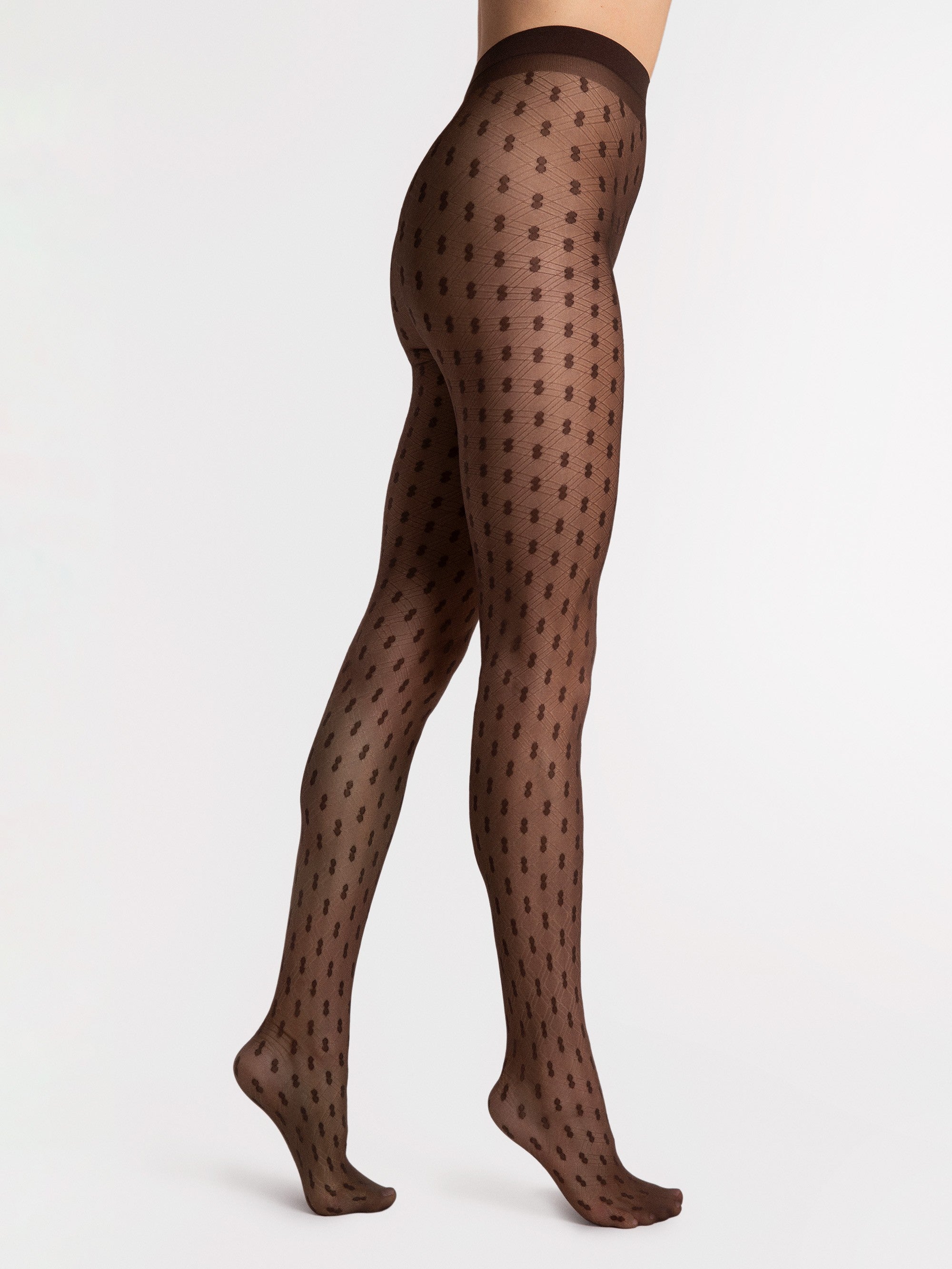 Collant 20 denari effetto microrete a pois | bijou