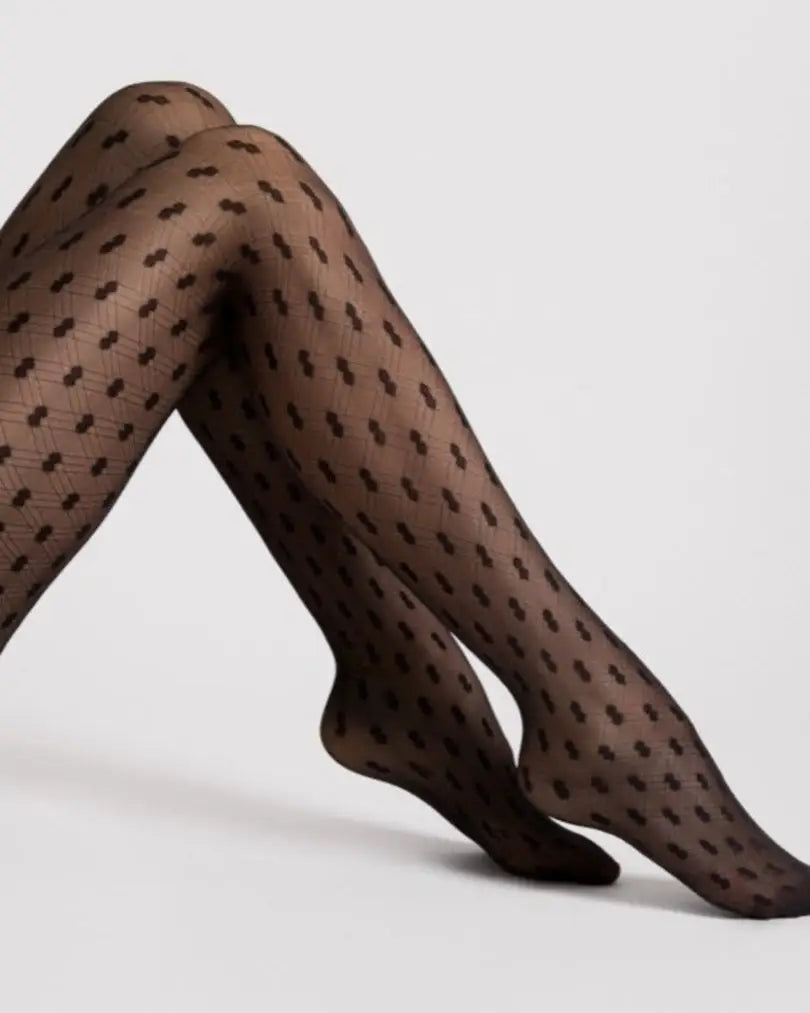 Collant 20 denari effetto microrete a pois | bijou