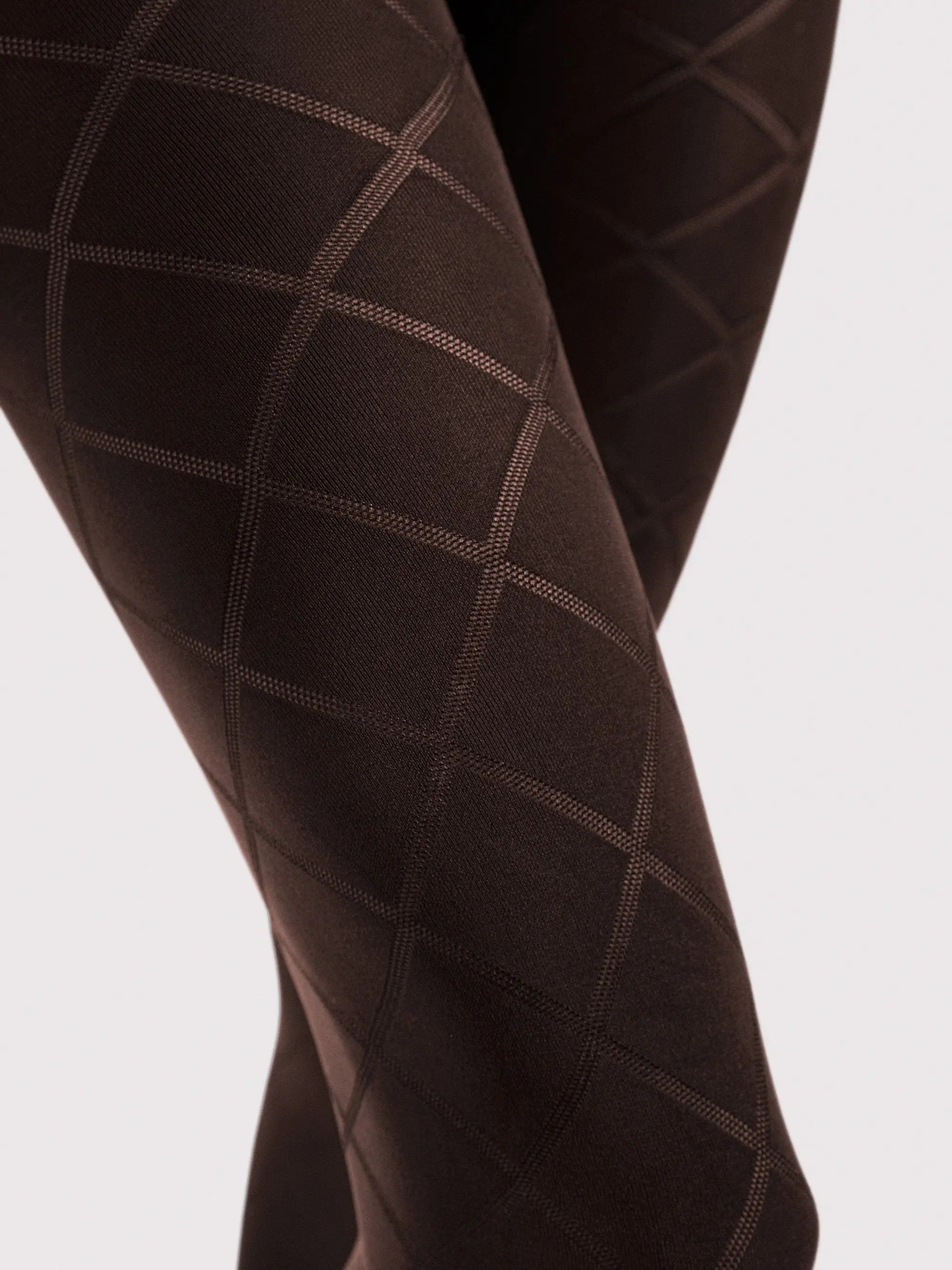 Collant 40 denari a fantasia scozzese effetto snellente