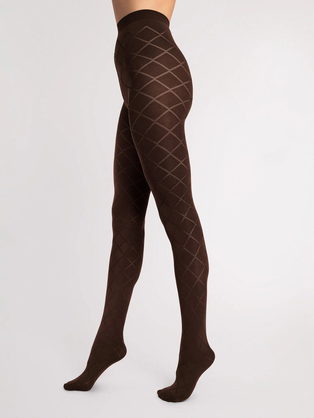 Collant 40 denari a fantasia scozzese effetto snellente