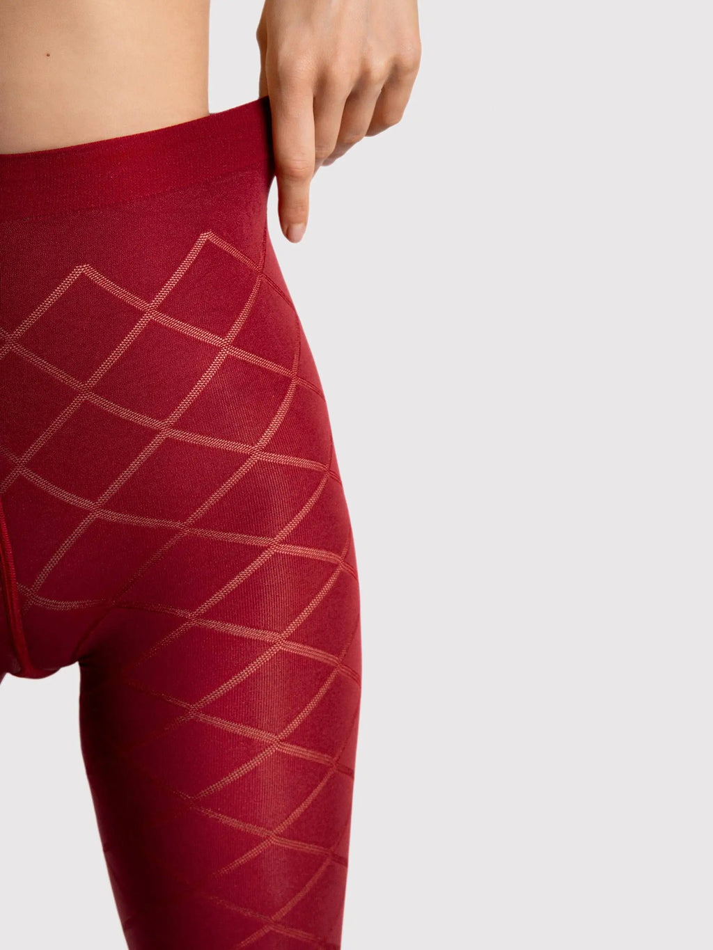 Collant 40 denari a fantasia scozzese effetto snellente