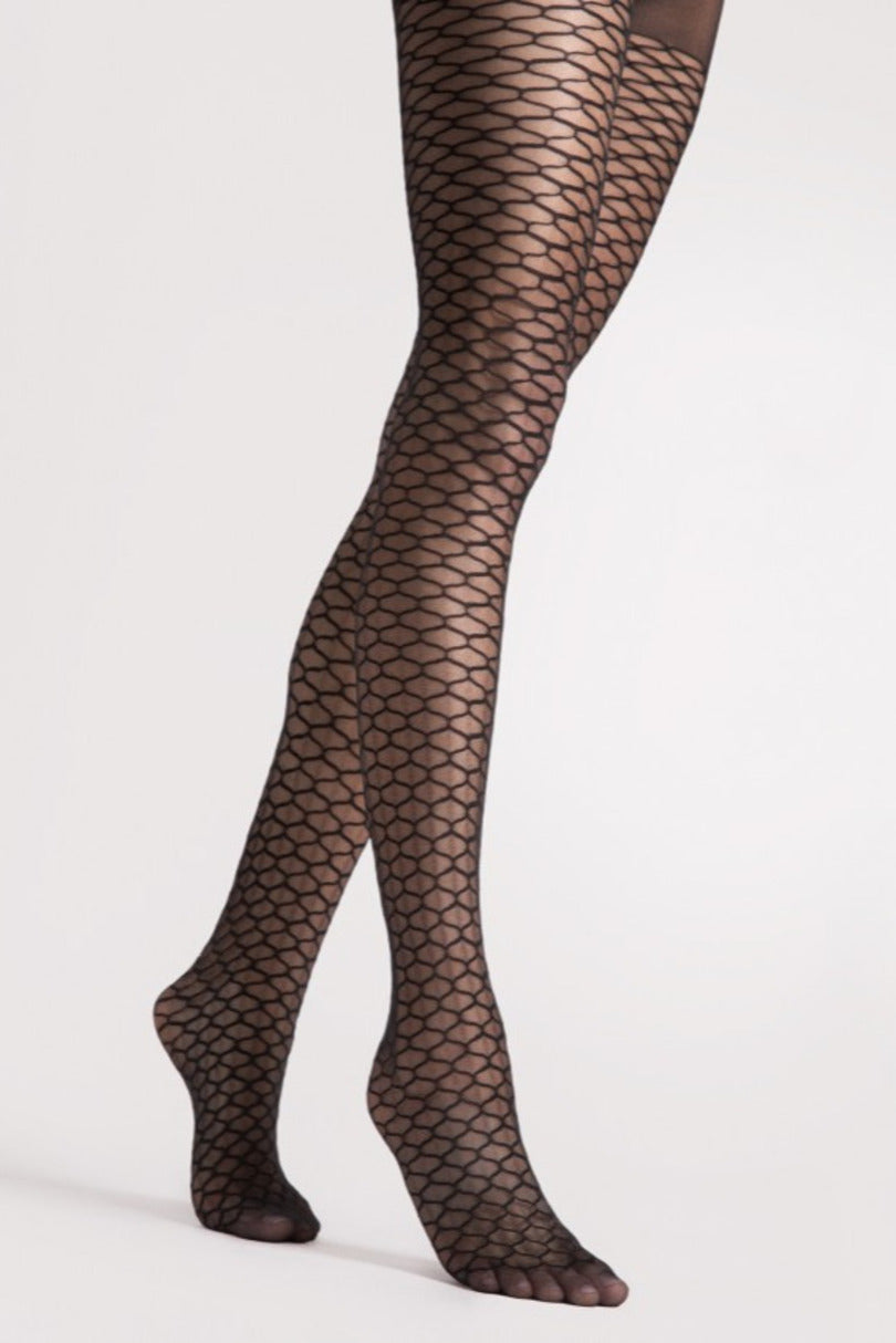 Collant a rete con fantasia geometrica - 20 den | darla