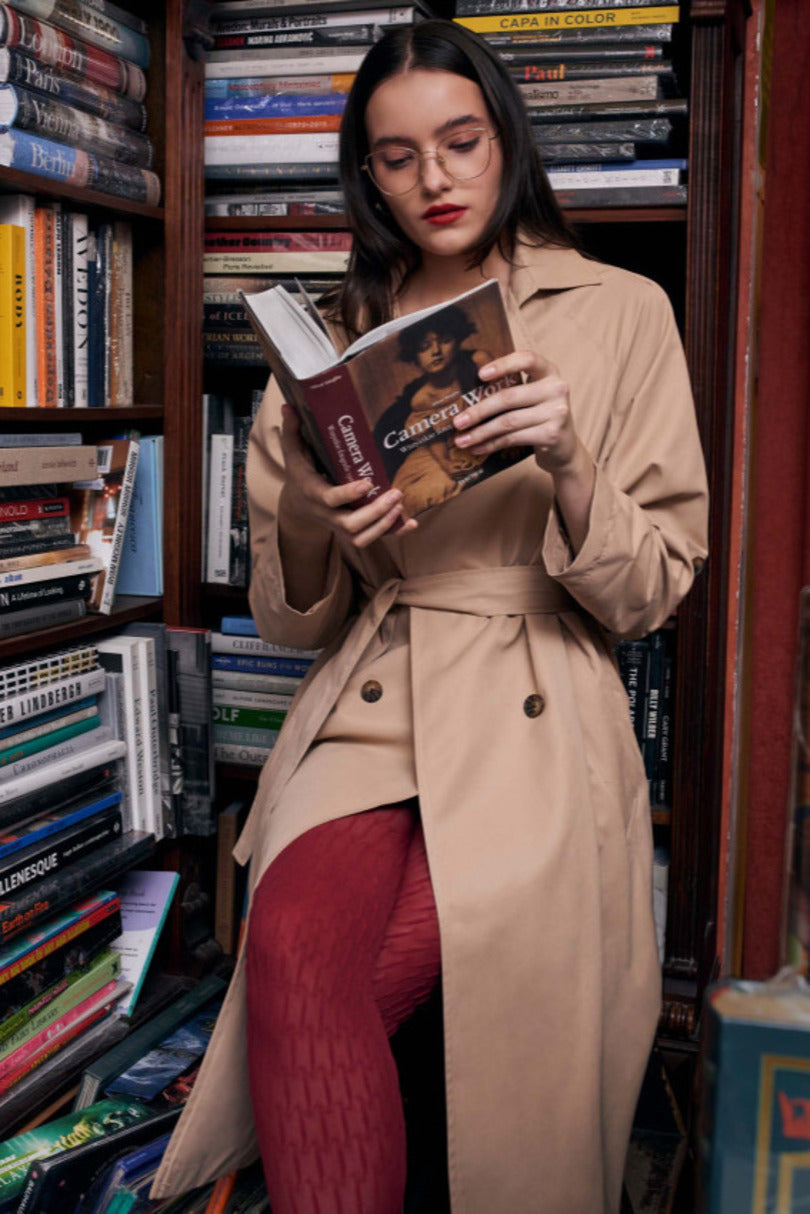 Collant coprenti 60 denari con fantasia geometrica 3d