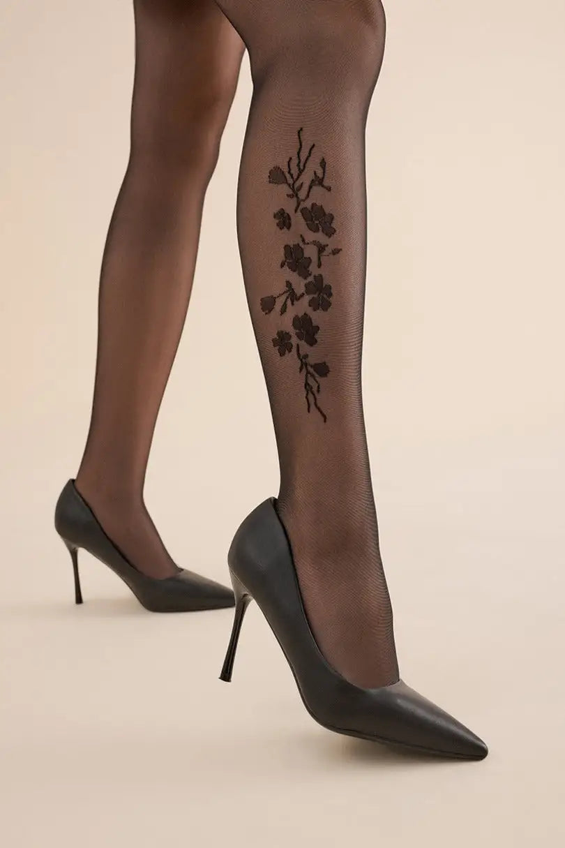 Collant con decoro 20 den – trasparenza velata decoro