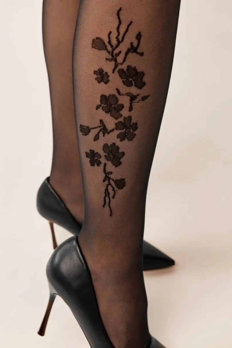 Collant con decoro 20 den – trasparenza velata decoro
