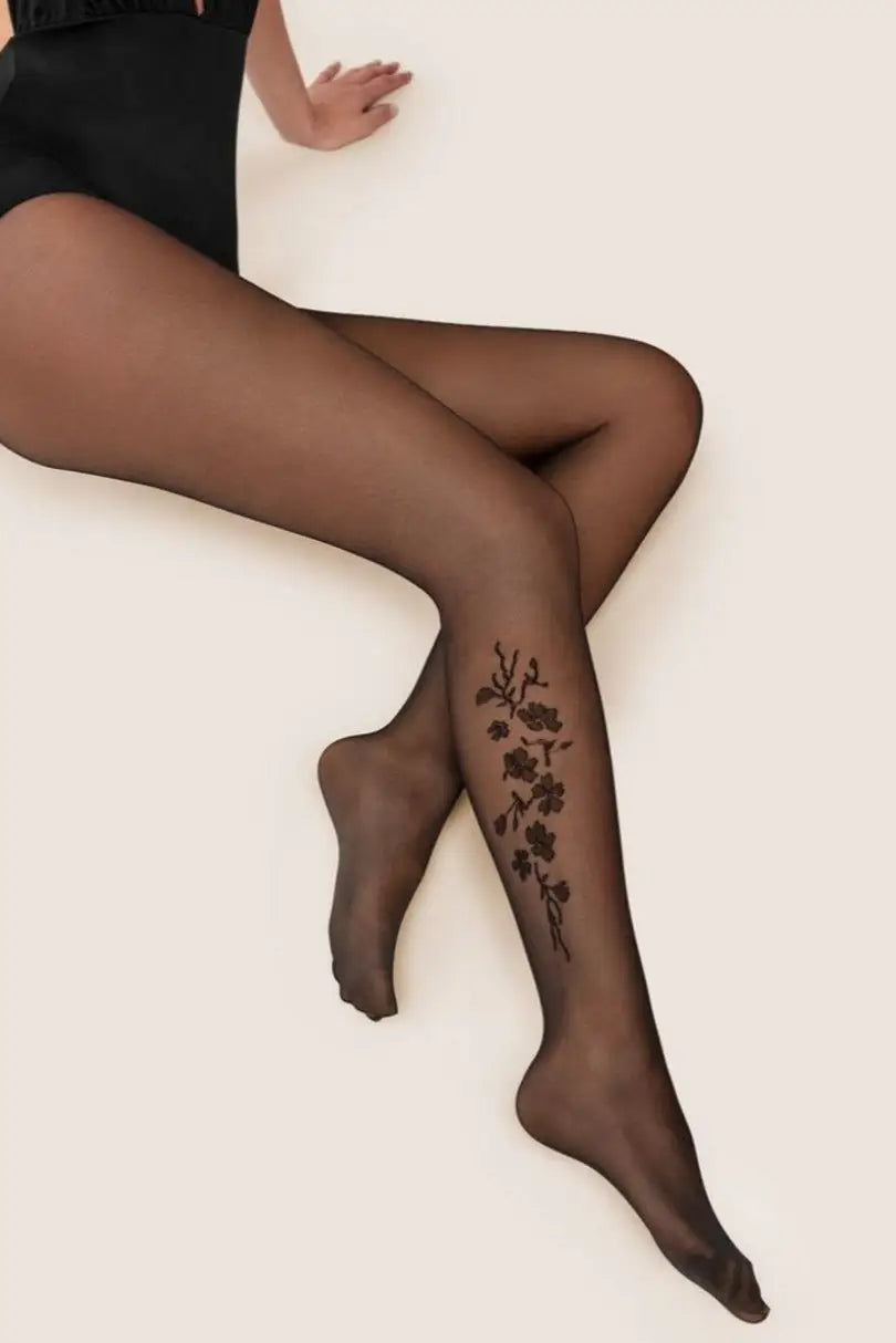 Collant con decoro 20 den – trasparenza velata decoro