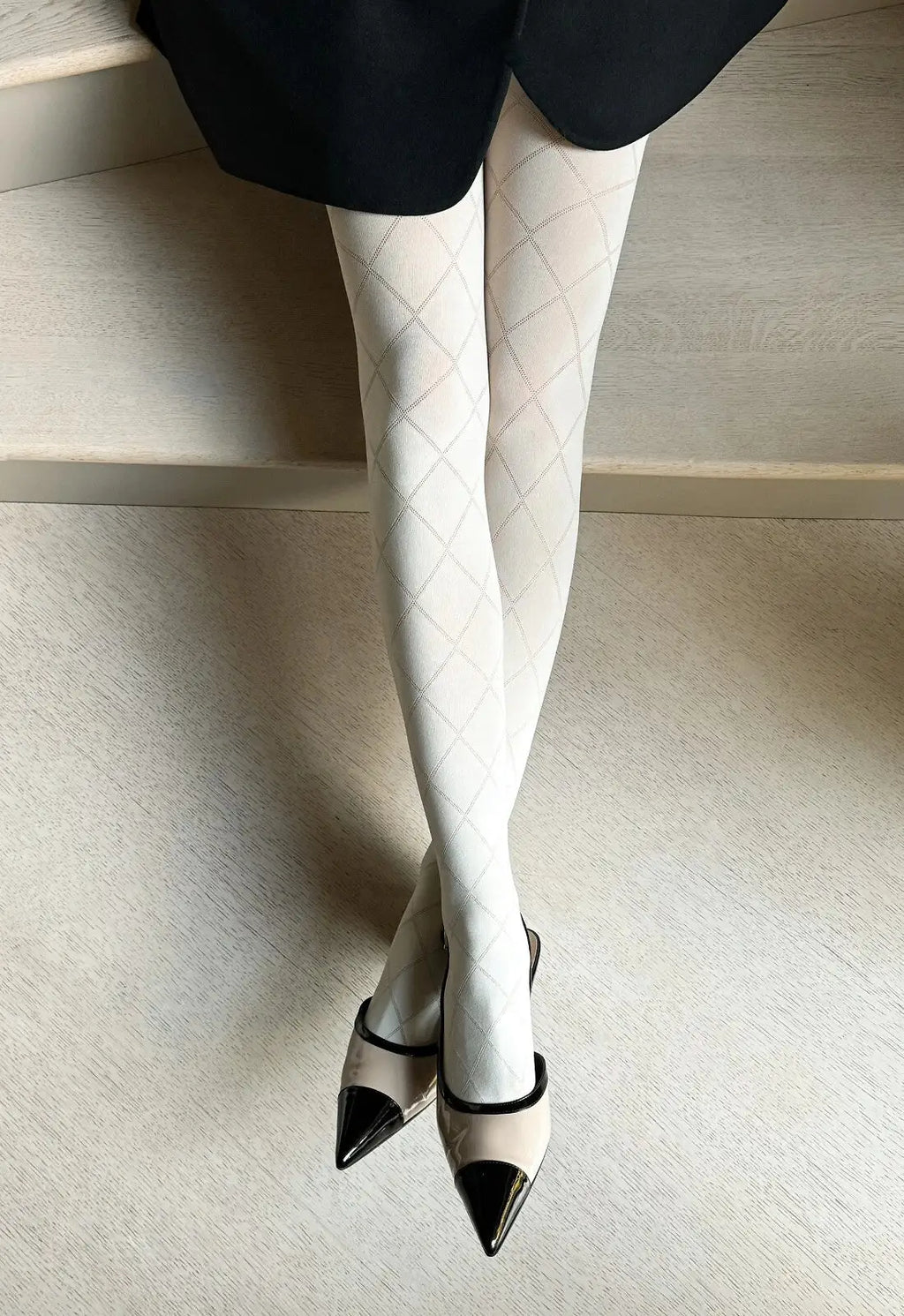 Collant da donna con motivo geometrico | rombo - 60 den