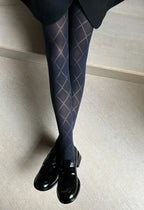 Collant da donna con motivo geometrico | rombo - 60 den
