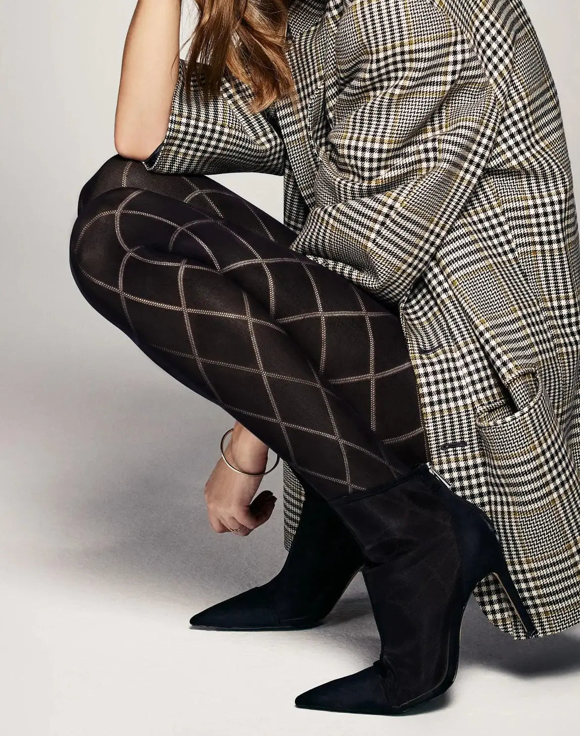 Collant da donna con motivo geometrico | rombo - 60 den