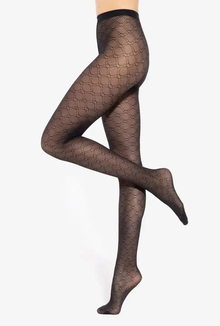 Collant in microfibra lavorati - arabesca 03 - 40 den