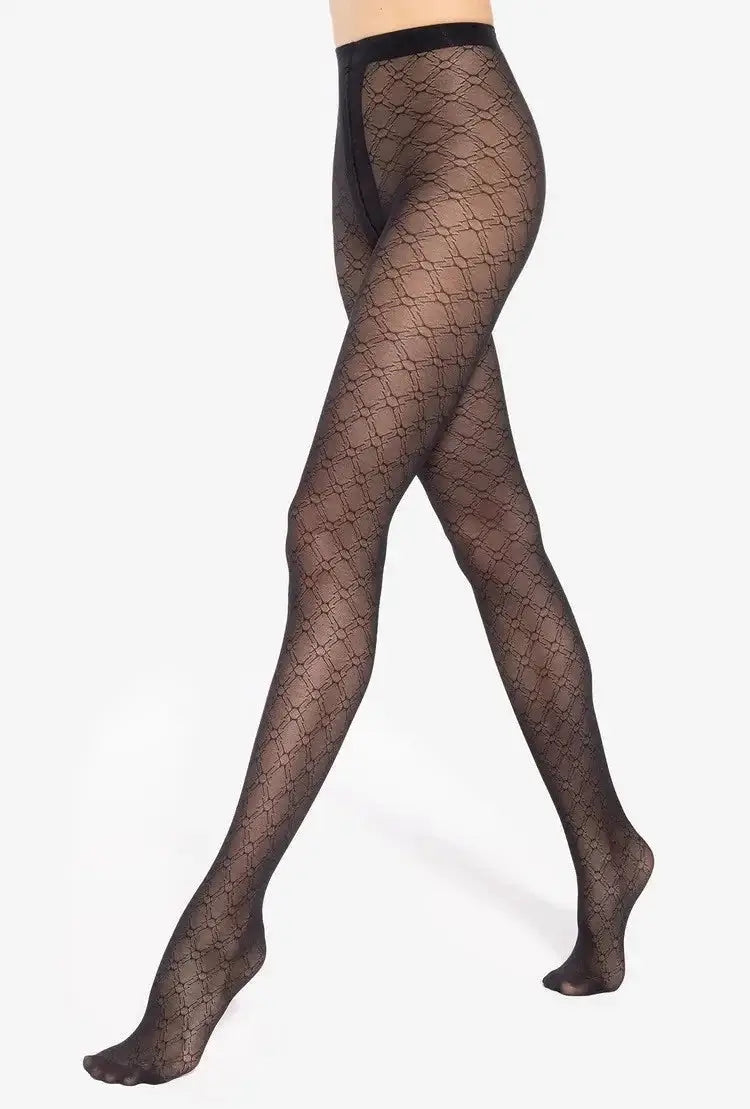 Collant in microfibra lavorati - arabesca 03 - 40 den