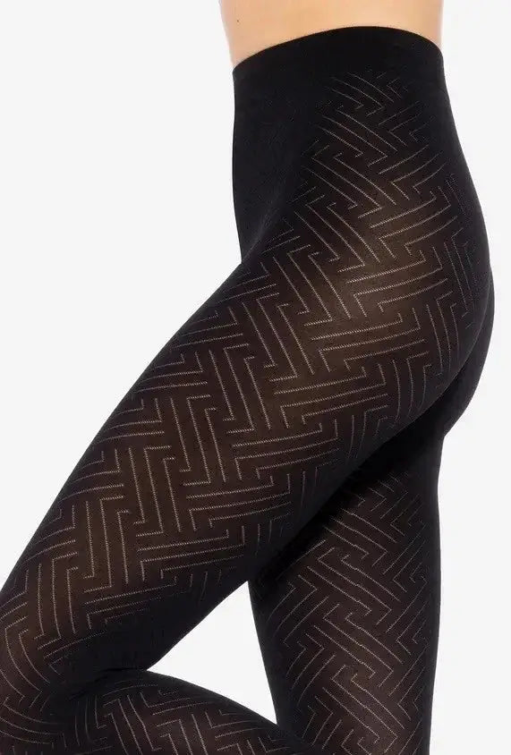 Collant in microfibra lavorato - loretta 153 - 50 den