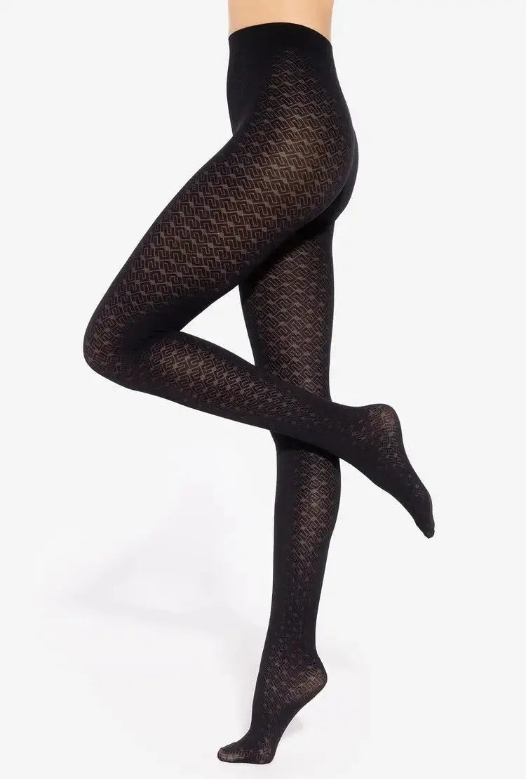 Collant in microfibra lavorato - loretta 154 - 50 den