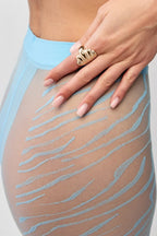 Collant moda 20 den – trasparenza velata con motivo zebra