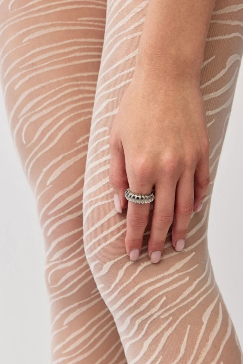 Collant moda 20 den – trasparenza velata con motivo zebra