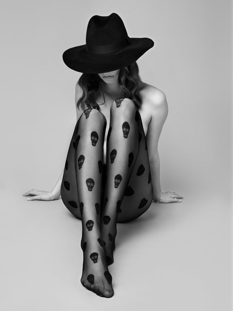 Collant con motivo di teschi | agent skully - 20 den