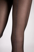 Collant opachi a fantasia con lurex (tutto nudo) righa - 20