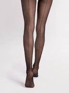 Collant opachi a fantasia con lurex (tutto nudo) righa - 20