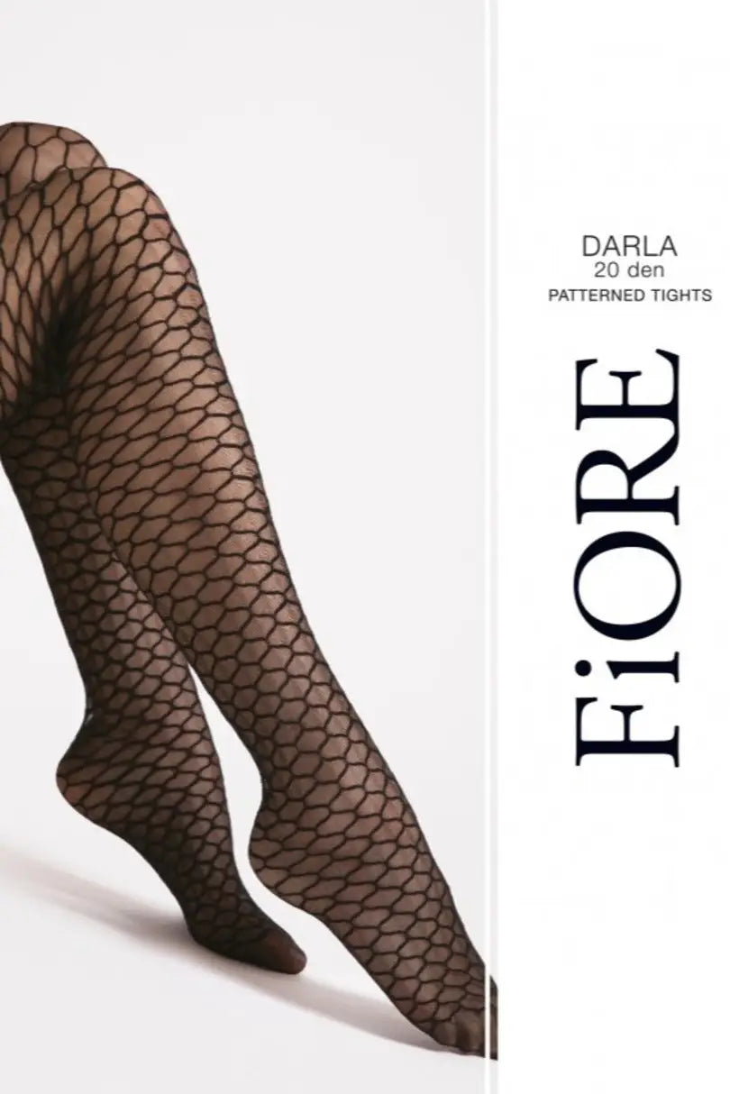 Collant a rete con fantasia geometrica - 20 den | darla