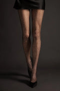 Collant a rete con lurex argentato effetto brillante | inga