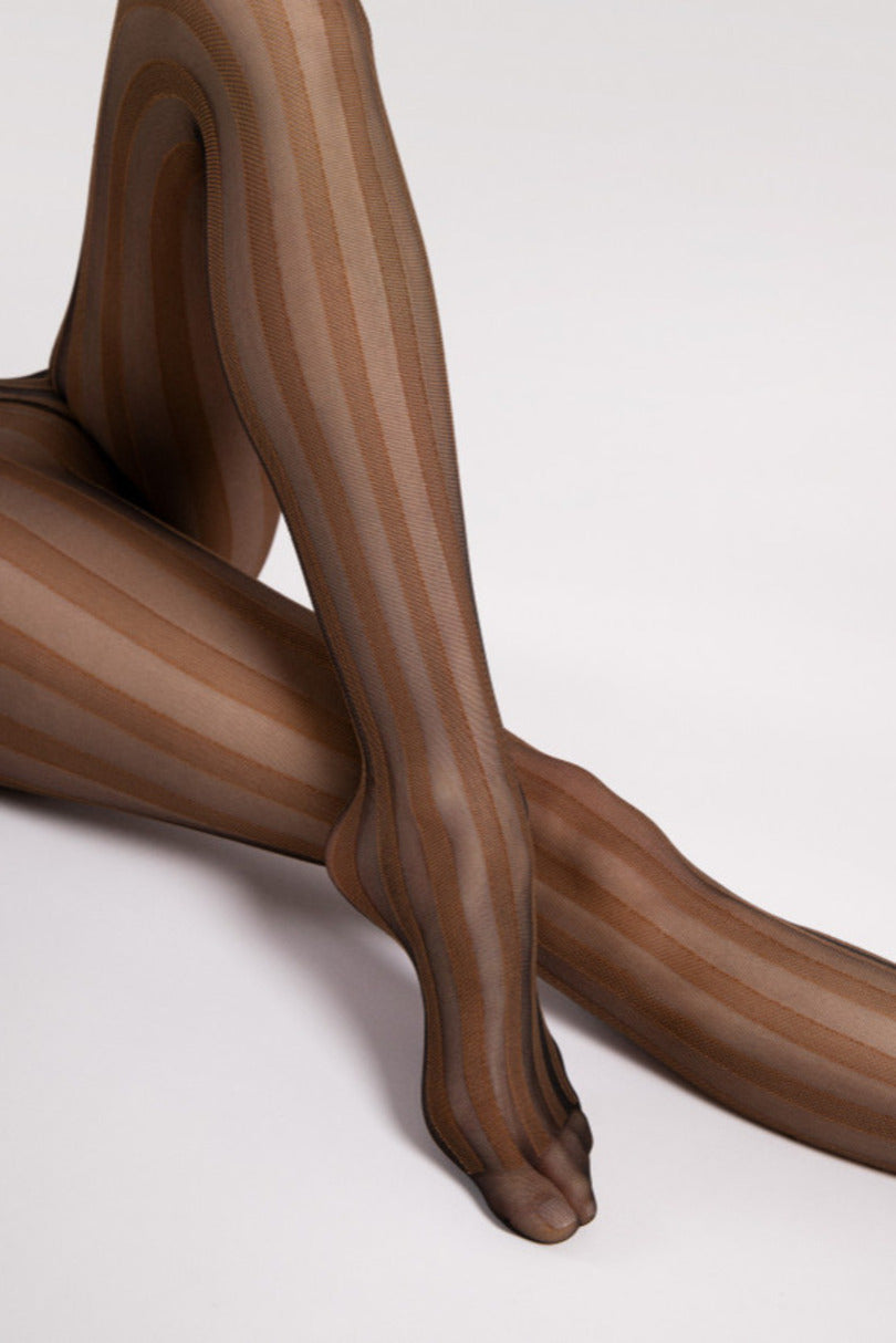 Collant a righe verticali grafiche | raya - 20 den