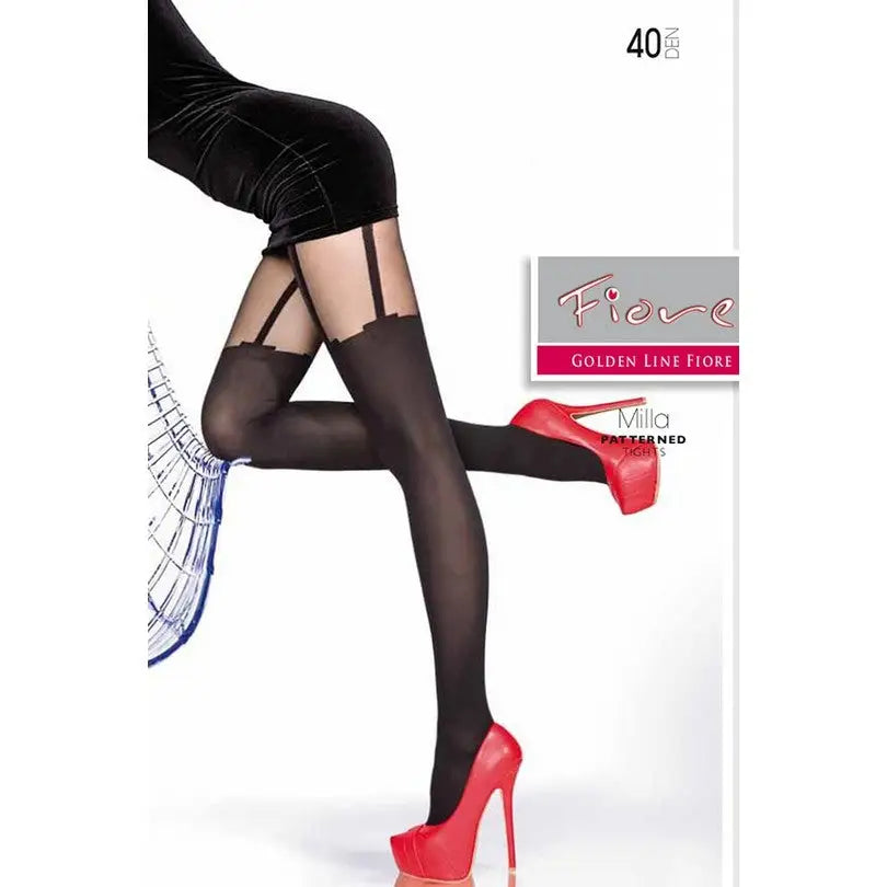 Collant sensuali effetto finta autoreggente - 40 den | milla