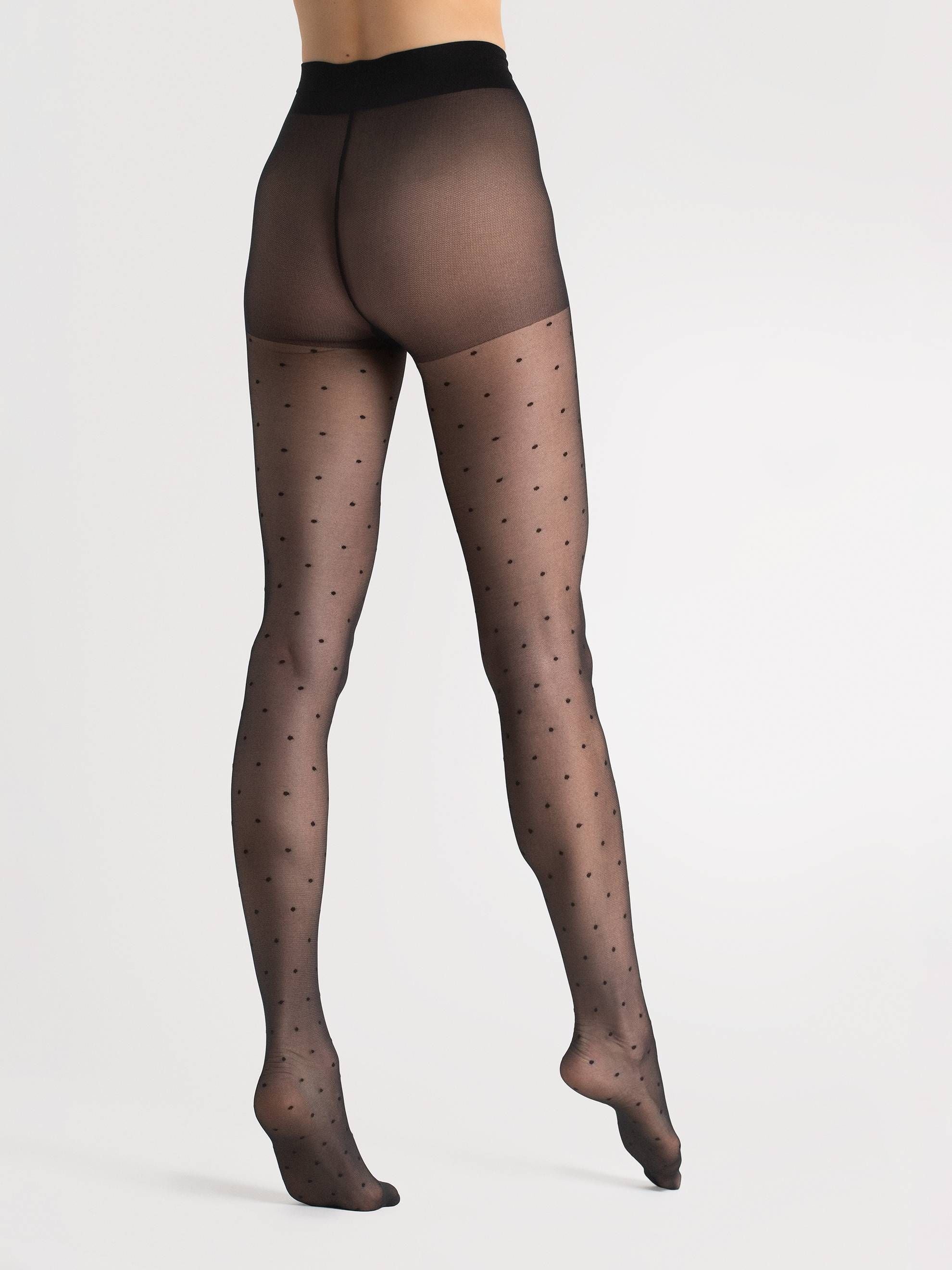 Collant velati classici a fantasia pois - 15 den | kim