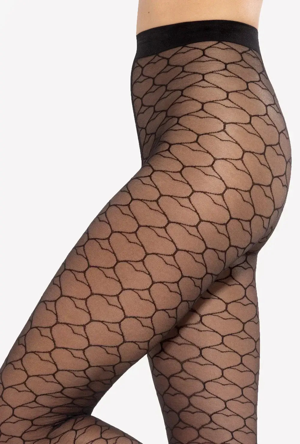 Collant velati con fantasia a cuori - 20 den - lovely 09