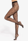 Collant velati con fantasia a cuori - 20 den - lovely 10