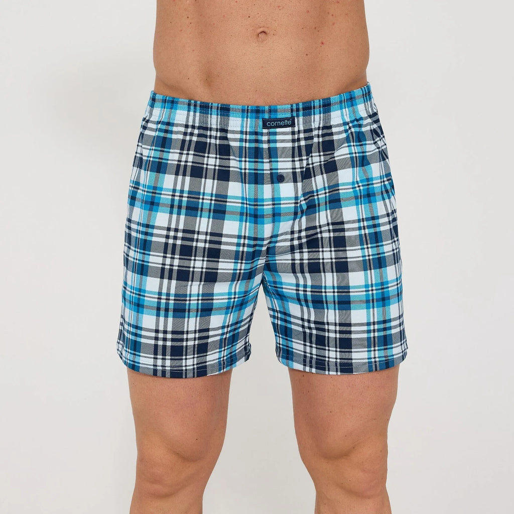 Comfort | boxer uomo in cotone a quadri – taglio classico