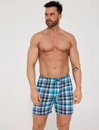 Comfort | boxer uomo in cotone a quadri – taglio classico