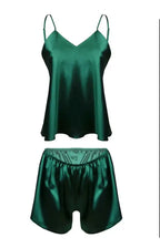 Completo due pezzi in raso liscio - canotta e shorts | karen