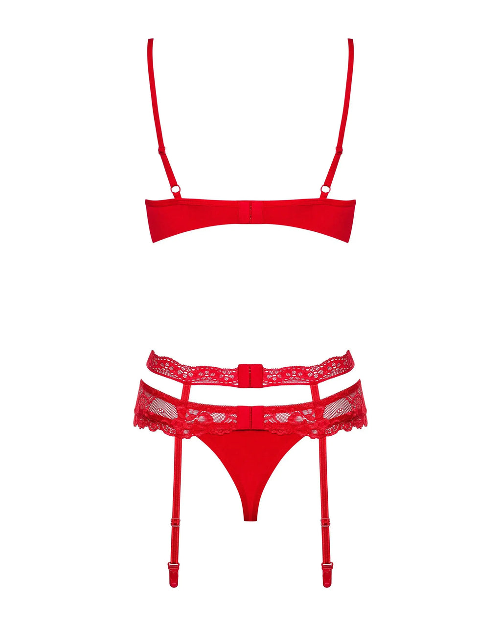 Completo intimo 3 pezzi con reggiseno e reggicalze