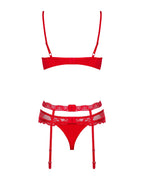 Completo intimo 3 pezzi con reggiseno e reggicalze