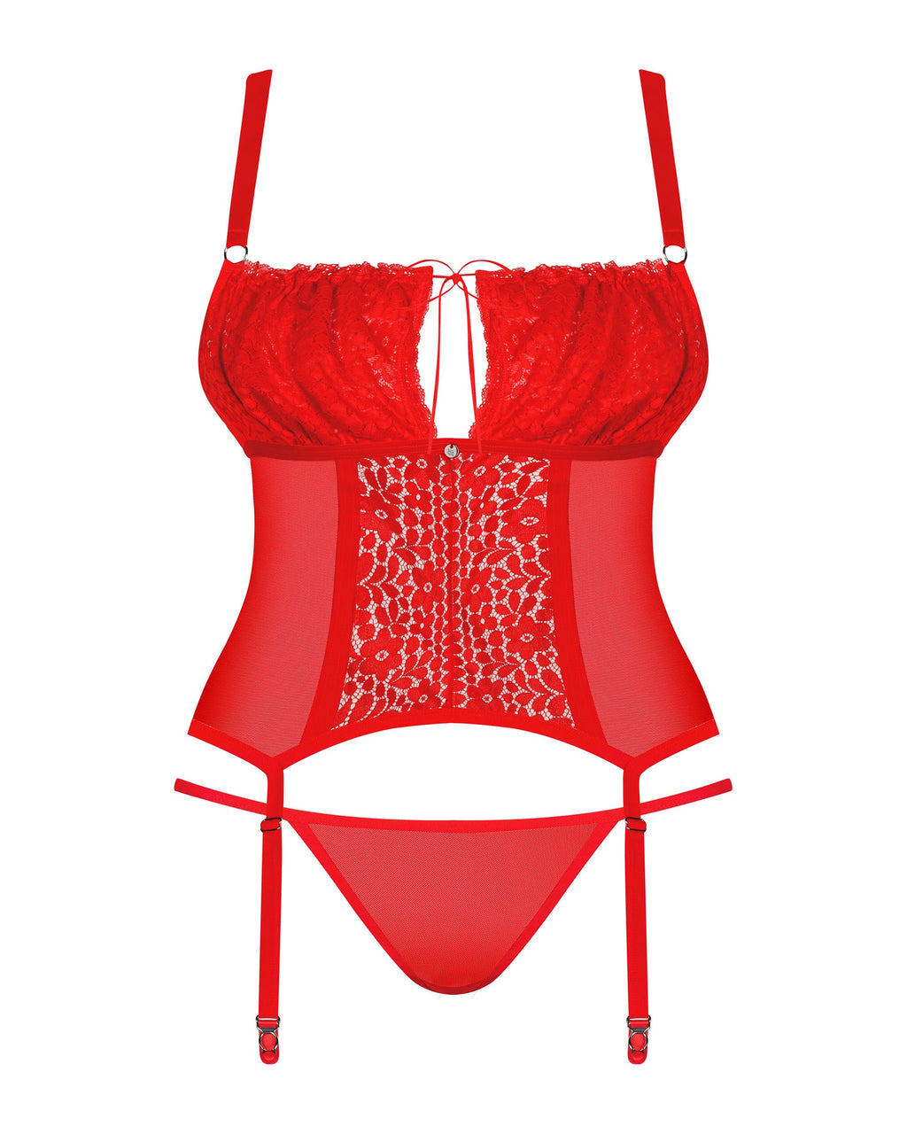 Corsetto in pizzo con perizoma abbinato | blossmina