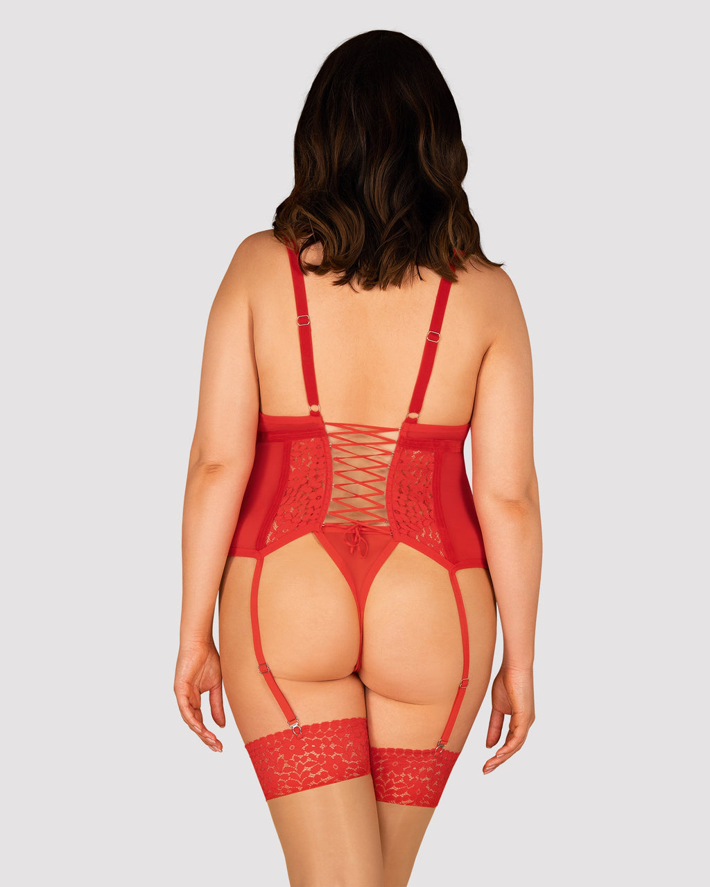 Corsetto in pizzo con perizoma abbinato | blossmina